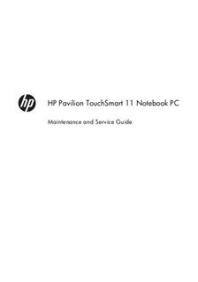 Hewlett Packard Pavilion TouchSmart 11 manual. Camera Instructions.